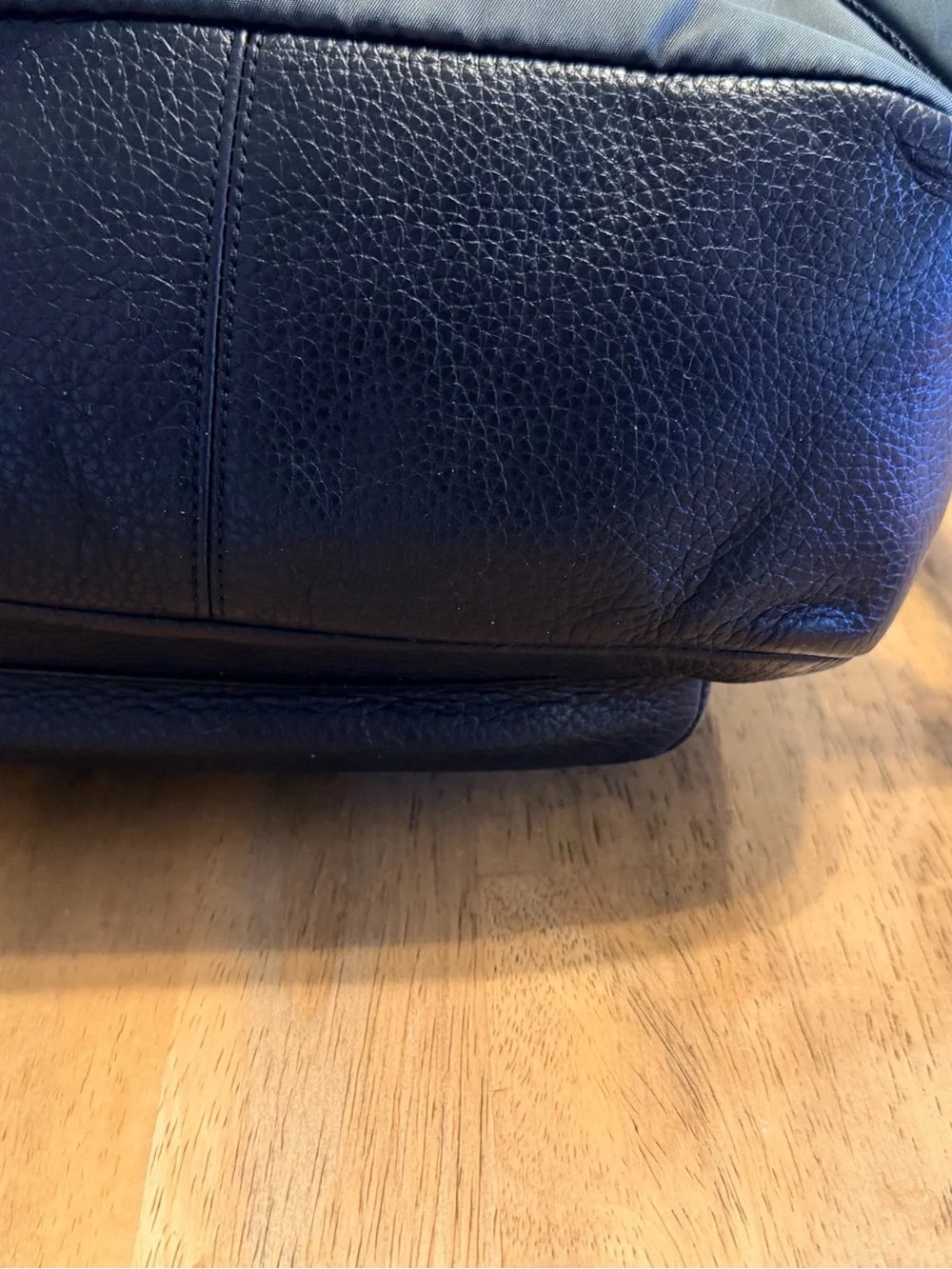 Coach Black Pebbled Leather Backpack with Gold Hardware
